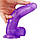 Фалоімітатор з мошонкою - Jelly Studs Crystal Dildo Large Purple, фото 6