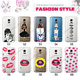 Ультратонкий прозорий чохол з малюнком для Samsung Galaxy S5 Mini G800 (80 дизайнів), фото 6