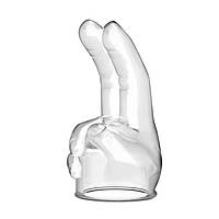 Насадка на вібромасажер - Power Head Double Finger Wang Massager Head Transparent