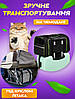 Сумка переноска для котів та собак XL 76x46x28 см CosmoPet CP-05 Black/Green, фото 5