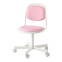 IKEA ORFJALL (704.417.69) Детский офисный стул, белый, Vissle pink