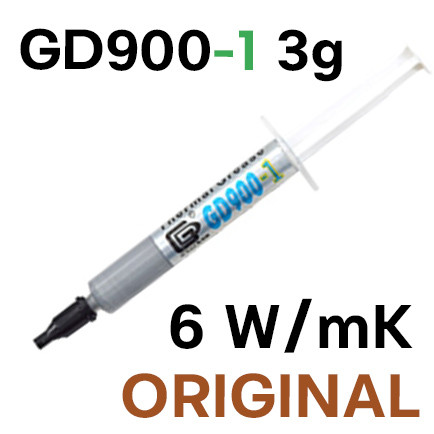 Термопаста GD900-1 ЗАВЖДИ СВІЖИЙ ОРИГІНАЛ 3г 6.0 Вт/мК (GD900-1-SY3)