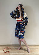 Халат з мікрофібри Велсофт Вишиванка, розмір L 50-52 /довжина 120 см, фото 2