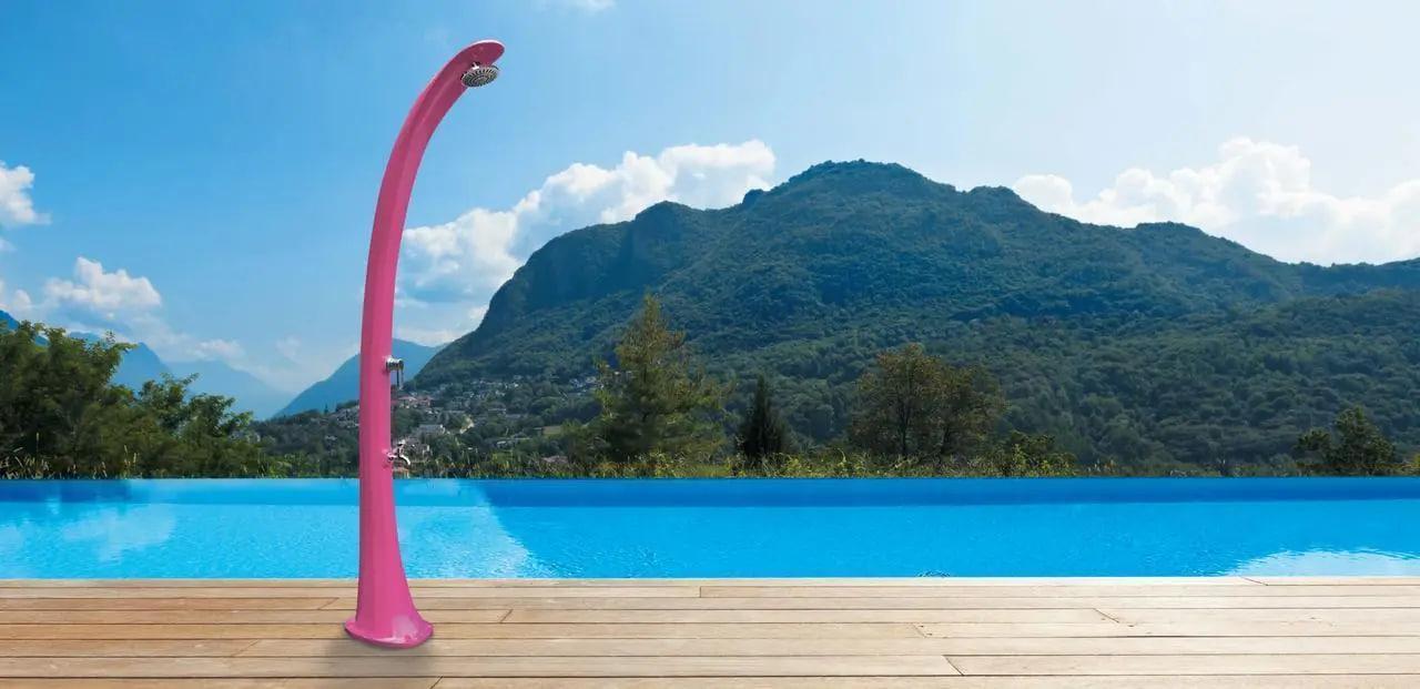 Компактный солнечный душ для бассейна, для дачи Аквавива Happy 4x4, кран для мойки ног, голубой, 44 л - фото 7 - id-p1874623666