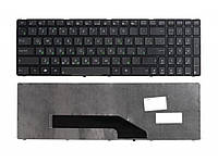 Клавіатура для ноутбука Asus K50, K51, K61, F52, P50, X5 (острівні кнопки, глянсовий фрейм) RU чорна нова