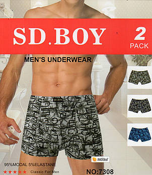 Труси чоловічі боксери віскоза SD BOY, розміри XL-4XL, 7308