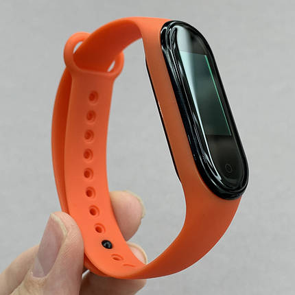 Ремінець для Xiaomi Mi Band 3 силіконовий кольоровий ремінець для фітнес браслета мі бенд 3 морквяний bnd, фото 1