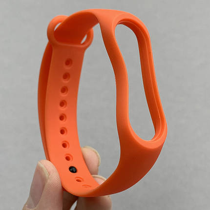Ремінець для Xiaomi Mi Band 3 силіконовий кольоровий ремінець для фітнес браслета мі бенд 3 морквяний bnd, фото 3