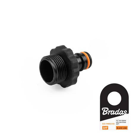 Адаптер на кран із зовнішньою різьбою 3/4",
BLACK LINE SOFT, ECO-PWBS2185, фото 1