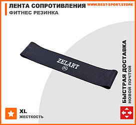 Фітнес стрічка опору чорна XL