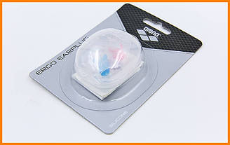 Беруші для плавання в пластиковому футлярі (сині, червоні)