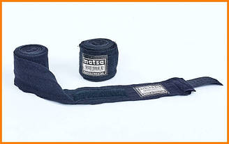 Бинти боксерські (2 шт) бавовна з еластаном 3 метри Чорні