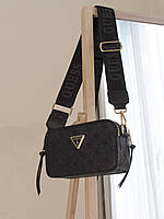 Женская сумочка через плечо Guess The Snapshot Bag Total Black Гесс Женский кросс - боди клатч