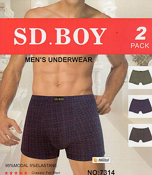 Труси чоловічі боксери віскоза SD BOY, розміри XL-4XL, 7314