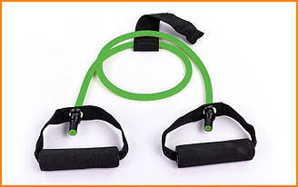 Трубчастий еспандер з ручками і дверним фіксатором S Зелений 6.8 кг