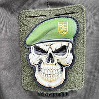 Шеврон/патч резиновый ПВХ Череп в береті морської піхоти