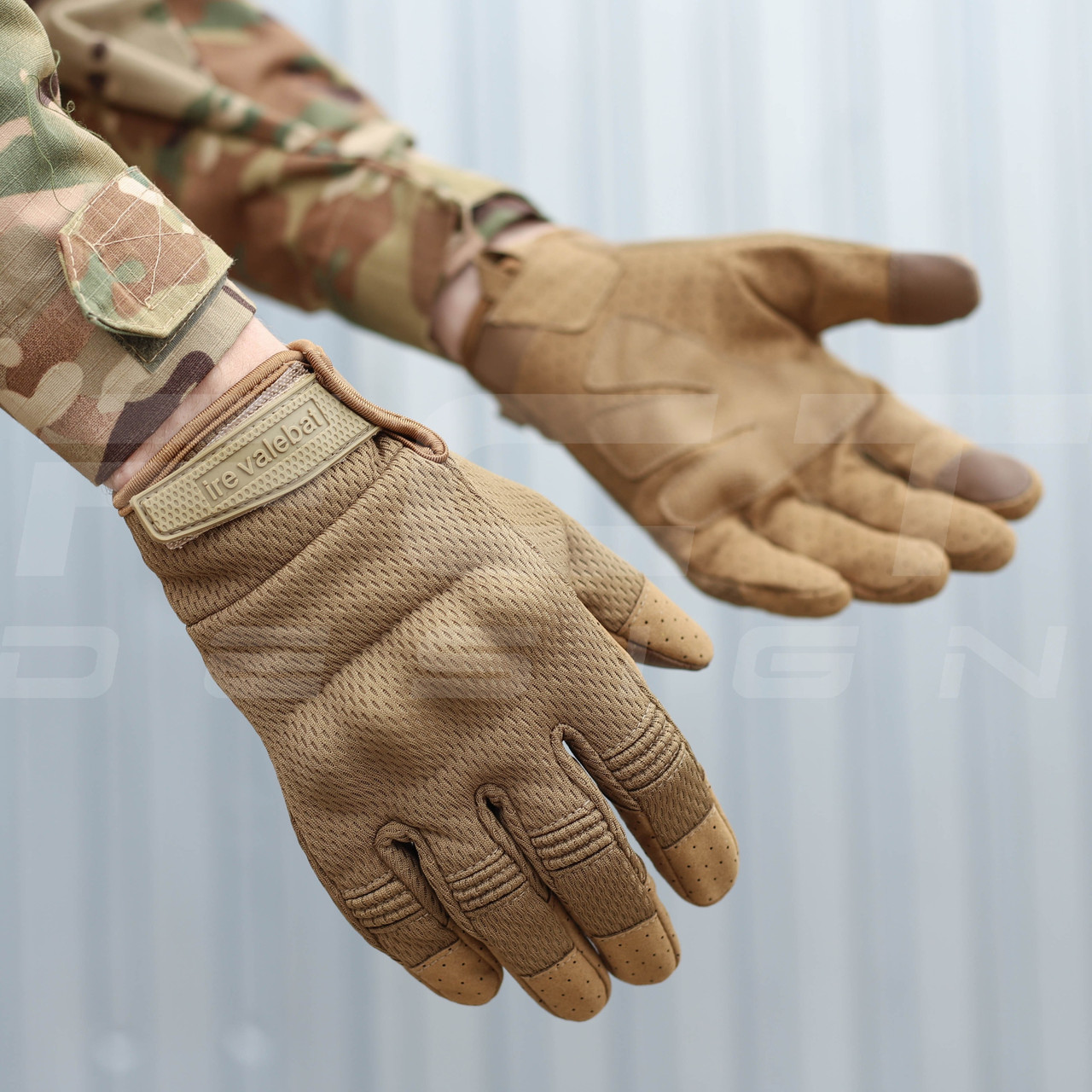 Перчатки тактичні з кісточками Койот Touch Screen