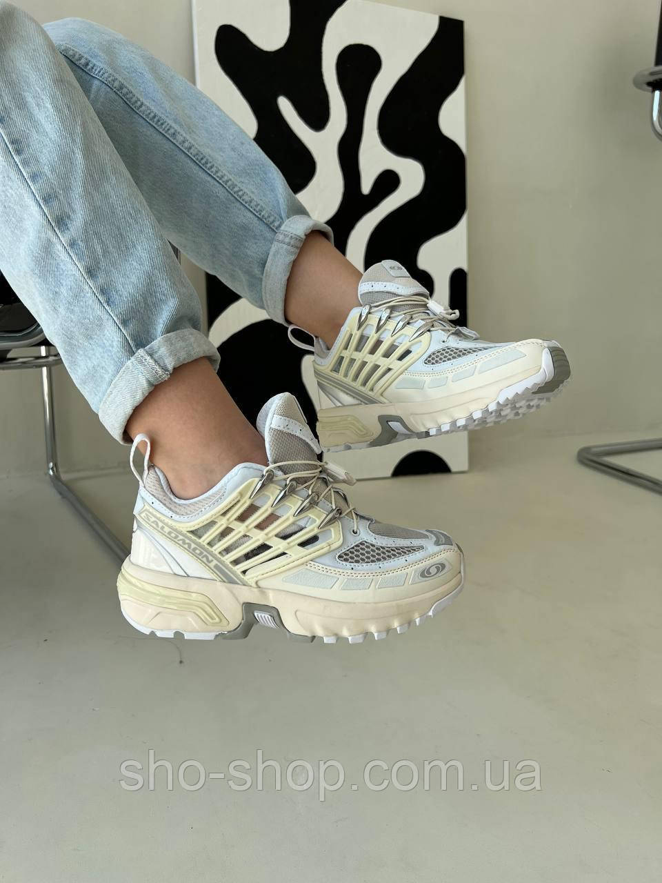 Кроссовки Salomon бел-беж, фото 1