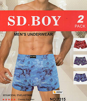 Труси чоловічі боксери віскоза SD BOY, розміри XL-4XL, 7315