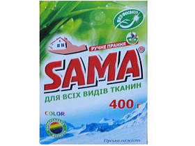 Порошок SAMA ручний 400 без фосфатів Гірська свіжість (1 шт.)