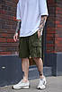 Шорти чоловічі з кишенями карго хакі трикотажні стильні двонитки Розміри: S, M, L, XL, XXL, фото 3