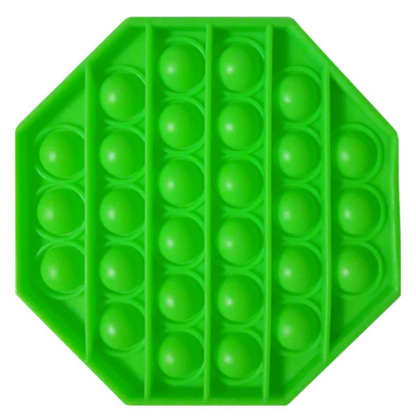 Pop It Антистрес Іграшка - (Поп Іт - Попіт - Popit) - Флуоресцентний Зелений Восьмикутник