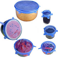 Силіконові універсальні кришки Super stretch silicone lids, фото 3