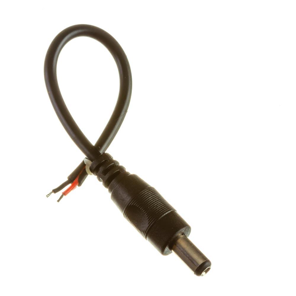 Конектор для світлодіодної стрічки з дротом 12 V mini jack 5,5 mm "тато", фото 1