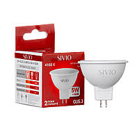 LED-лампа GU5.3 MR16 5W нейтральна біла 4100К SIVIO