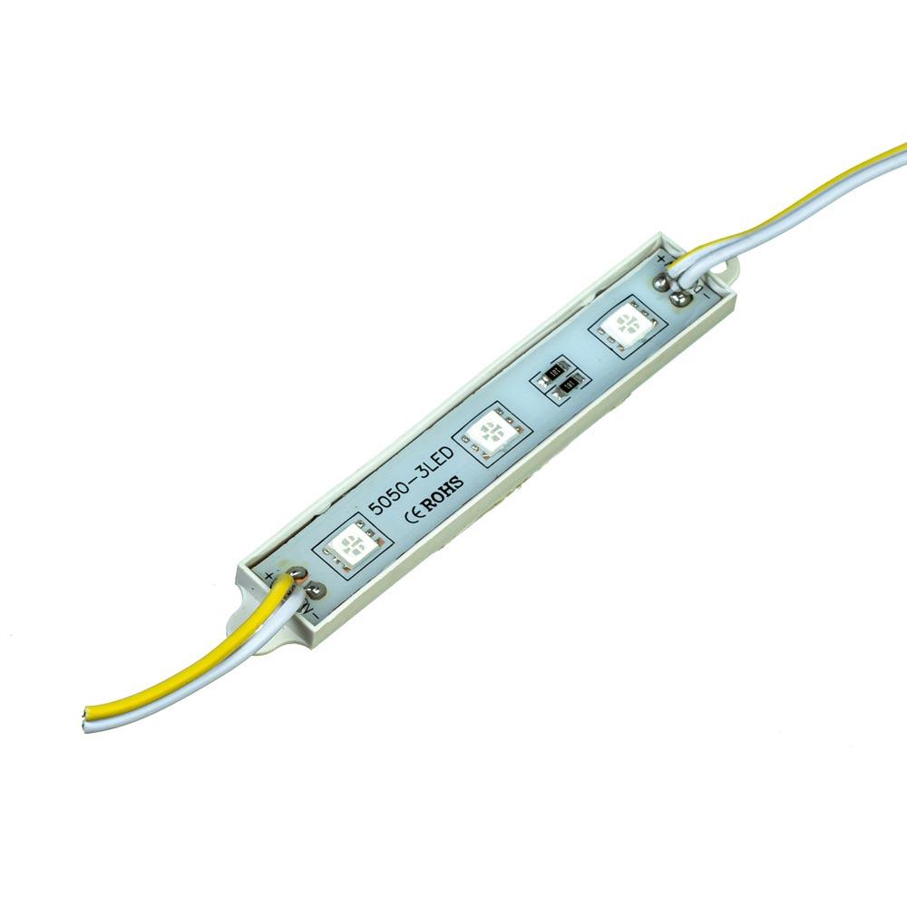 Світлодіодний модуль 12 V жовтий smd5050 3led 0.72W IP65