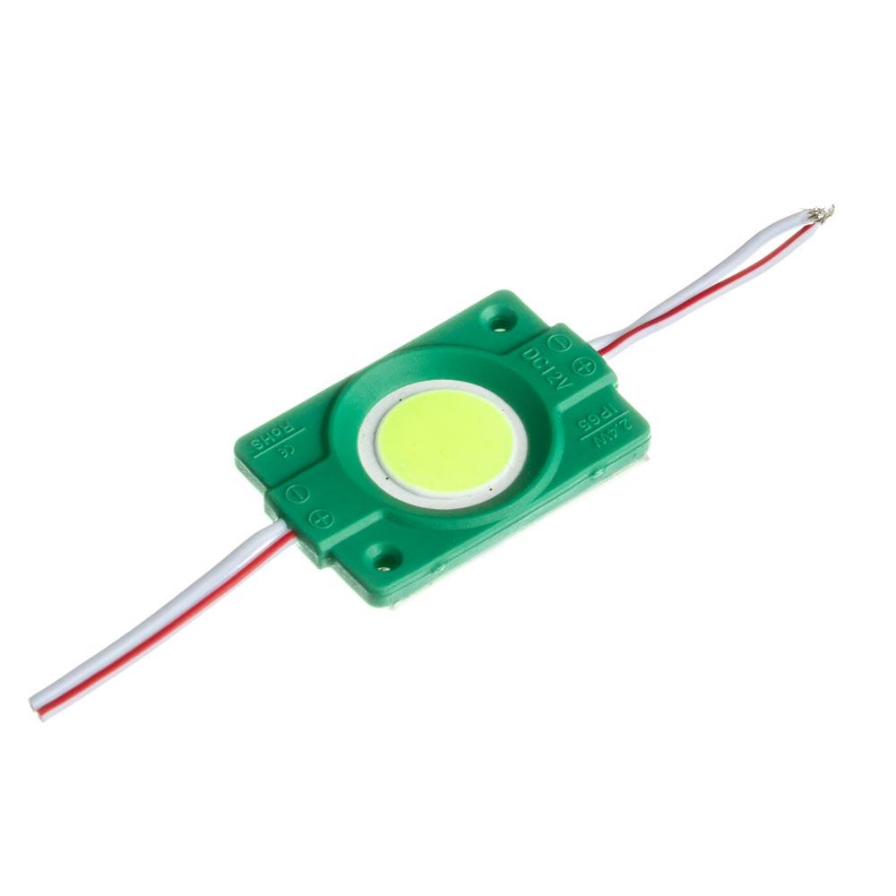 Світлодіодний модуль СІВ 12 V зелений 1led 2.4W круг IP65