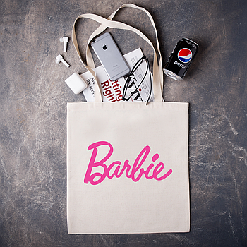 Шоппер,сумка з креативним написом "Barbie"