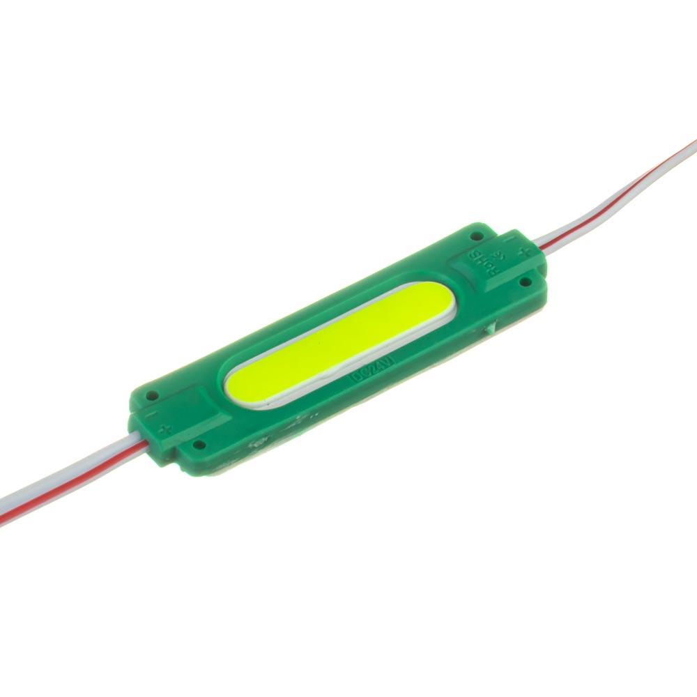 Світлодіодний модуль 24 V зелений COB 1led 2 W IP65