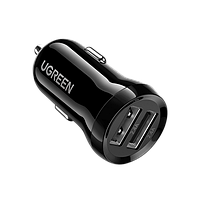 Автомобильное зарядное устройство UGREEN ED018 Dual USB Car Charger 24W 2.4A Black (50875)