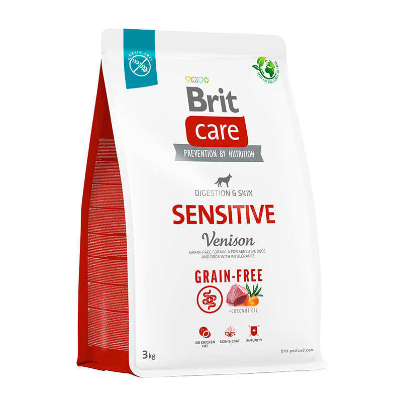 Сухий корм для собак з чутливим травленням Brit Care (Бріт Кеа) Dog Grain-free Sensitive з олениною 3 кг, фото 1