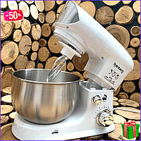 Міксер планетарний комбайн із чашею 4 л із неіржавкої сталі Rainberg, Потужний електричний тістоміс для дому 3200W