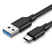 Кабель UGREEN US184 USB 3.0 to USB Type-C Male Cable Nickel Plating 2.4A 2m Black (20884)