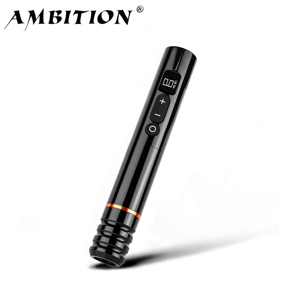 Бездротова перманентна машинка для татуажу Ambition Dragon Kiss 2 Black  машинка Амбіт, фото 1