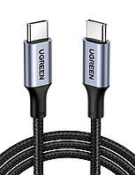 Кабель UGREEN US316 USB Type-C to USB Type-C 100W Fast Charge Cable Aluminum Case with Braided 1m Black