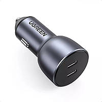 Автомобильное зарядное устройство UGREEN CD213 2xUSB Type-C PD 3.0 40W Fast Car Charger Space Grey (70594)