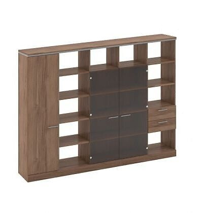 Шафа для документів Newman N4.24.25 тридверна корпус ДСП фасад ДСП скло бронза (MConcept-TM)