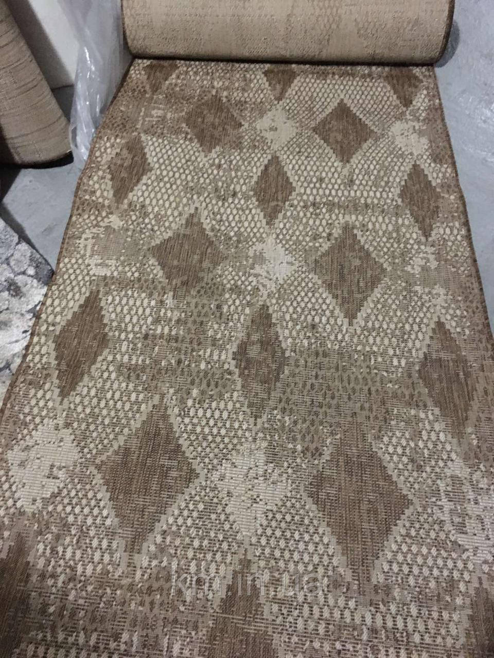 БЕЗВОРСОВА ДОРІЖКА SISAL ILLUSION OUTDOOR 118100 BEIGE-BROWN