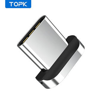 Конектор Type-C для кабелю зарядки TOPK AM41 Сріблястий (KG-9380)