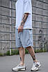 Чоловічі шорти оверсайз вільні літні сірі трикотажні Розміри: S, M, L, XL, фото 3