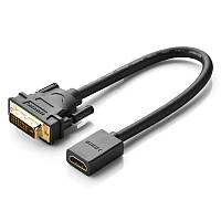 Адаптер Ugreen DVI Male to HDMI Female Adapter Cable 22 см Black (20118)