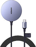 Беспроводное зарядное устройство UGREEN CD245 Magnetic Wireless Charger 15W Max Gray (30233)