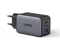 Сетевое зарядное устройство Ugreen CD244 USB-A + 2 x USB-C 65 Вт GaN Tech Fast Charger Gray (10335)