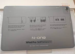 Планшет N-one Npad Pro 2023 8\128GB 10.36''2K FHD+ Display UNISOC T616 4G LTE, фото 2