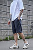 Чоловічі шорти оверсайз вільні літні темно-сірі трикотажні Розміри: S, M, L, XL, фото 3
