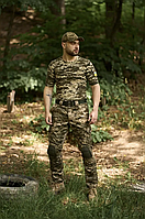 Літній костюм піксельний тактичний армійський, Військова форма на літо Штани з наколінниками + Футболка піксель